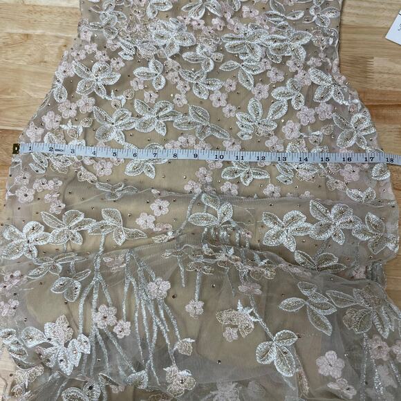 Mac Duggal NWT 67492 Long Spaghetti Strap Formal Dress Sequin Beaded Gown Size 6 - Picture 10 of 11